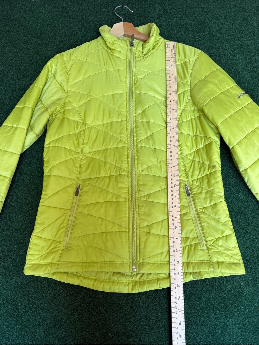 Columbia Lime Green Quilted Puffer Jacket - Picture 5 of 8